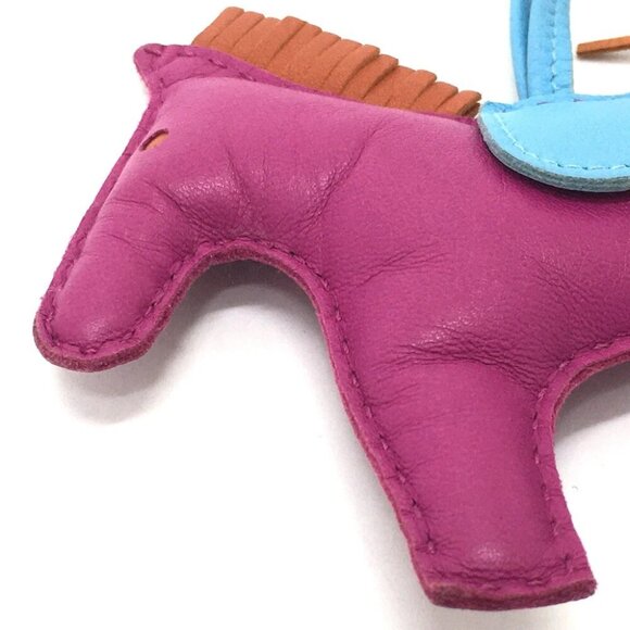 HERMES Horse Rodeo MM Bag Charm Key Holder Purple - Picture 3 of 7